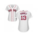 Women's Boston Red Sox #13 Hanley Ramirez White Home Stitched MLB Jersey