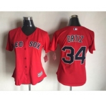 Women's Boston Red Sox #34 David Ortiz Majestic Red Cool Base Player Jersey
