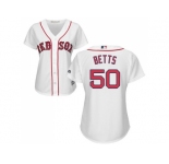 Women's Boston Red Sox #50 Mookie Betts White Home Stitched MLB Jersey