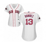 Women's Majestic Boston Red Sox #13 Hanley Ramirez Authentic White Home 2018 World Series Champions MLB Jersey