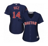 Women's Majestic Boston Red Sox #14 Jim Rice Authentic Navy Blue Alternate Road 2018 World Series Champions MLB Jersey