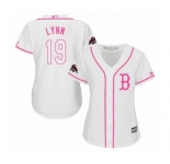 Women's Majestic Boston Red Sox #19 Fred Lynn Authentic White Fashion 2018 World Series Champions MLB Jersey