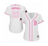 Women's Majestic Boston Red Sox #23 Blake Swihart Authentic White Fashion 2018 World Series Champions MLB Jersey