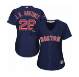 Women's Majestic Boston Red Sox #28 J. D. Martinez Authentic Navy Blue Alternate Road 2018 World Series Champions MLB Jersey