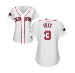 Women's Majestic Boston Red Sox #3 Jimmie Foxx Authentic White Home 2018 World Series Champions MLB Jersey