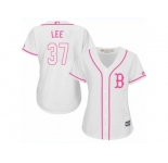 Women's Majestic Boston Red Sox #37 Bill Lee Replica White Fashion MLB Jersey
