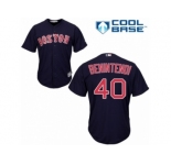 Women's Majestic Boston Red Sox #40 Andrew Benintendi Authentic Navy Blue Alternate Road MLB Jersey