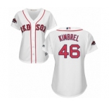 Women's Majestic Boston Red Sox #46 Craig Kimbrel Authentic White Home 2018 World Series Champions MLB Jersey