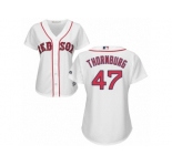 Women's Majestic Boston Red Sox #47 Tyler Thornburg Authentic White Home MLB Jersey