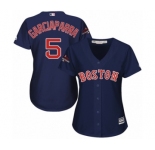 Women's Majestic Boston Red Sox #5 Nomar Garciaparra Authentic Navy Blue Alternate Road 2018 World Series Champions MLB Jersey