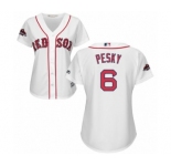 Women's Majestic Boston Red Sox #6 Johnny Pesky Authentic White Home 2018 World Series Champions MLB Jersey