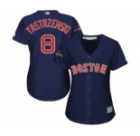 Women's Majestic Boston Red Sox #8 Carl Yastrzemski Authentic Navy Blue Alternate Road 2018 World Series Champions MLB Jersey