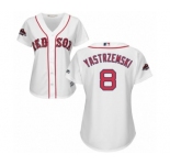 Women's Majestic Boston Red Sox #8 Carl Yastrzemski Authentic White Home 2018 World Series Champions MLB Jersey