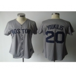 women mlb jerseys boston red sox #20 youkilis grey