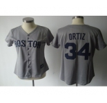 women mlb jerseys boston red sox #34 ortiz grey