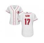 Women's Cincinnati Reds #17 Chris Sabo White Home Stitched MLB Jersey