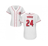 Women's Cincinnati Reds #24 Tony Perez White Home Stitched MLB Jersey