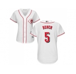 Women's Cincinnati Reds #5 Johnny Bench White Home Stitched MLB Jersey