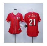 women mlb jerseys cincinnati reds #21 frazier red