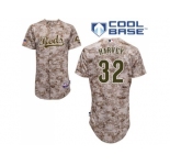 Youth Cincinnati Reds #32 Matt Harvey Camo Cool Base Stitched MLB Jersey