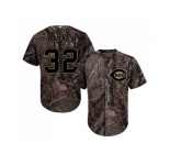 Youth Cincinnati Reds #32 Matt Harvey Camo Realtree Collection Cool Base Stitched MLB Jersey