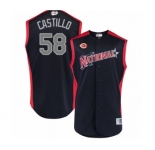 Youth Cincinnati Reds #58 Luis Castillo Authentic Navy Blue National League 2019 Baseball All-Star Jersey