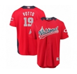 Youth Majestic Cincinnati Reds #19 Joey Votto Game Red National League 2018 MLB All-Star MLB Jersey