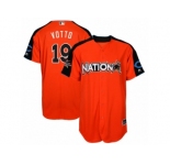 Youth Majestic Cincinnati Reds #19 Joey Votto Replica Orange National League 2017 MLB All-Star MLB Jersey