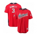 Youth Majestic Cincinnati Reds #3 Scooter Gennett Game Red National League 2018 MLB All-Star MLB Jersey
