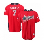 Youth Majestic Cincinnati Reds #7 Eugenio Suarez Game Red National League 2018 MLB All-Star MLB Jersey