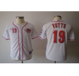 youth mlb jerseys cincinnati reds #19 votto white
