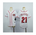 youth mlb jerseys cincinnati reds #21 frazier white