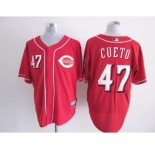 youth mlb jerseys cincinnati reds #47 cueto red
