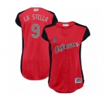 Women's Los Angeles Angels of Anaheim #9 Tommy La Stella Authentic Red American League 2019 Baseball All-Star Jersey