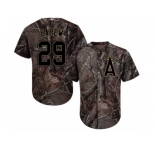 Youth Los Angeles Angels #29 Rod Carew Camo Realtree Collection Cool Base Stitched MLB Jersey