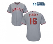 Youth Los Angeles Angels Of Anaheim #16 Huston Street Grey Cool Base Stitched MLB Jersey