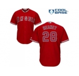 Youth Los Angeles Angels Of Anaheim #28 Andrew Heaney Red Cool Base Stitched MLB Jersey