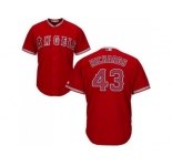 Youth Los Angeles Angels Of Anaheim #43 Garrett Richards Red Cool Base Stitched MLB Jersey