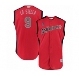 Youth Los Angeles Angels of Anaheim #9 Tommy La Stella Authentic Red American League 2019 Baseball All-Star Jersey