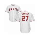 Youth Majestic Los Angeles Angels of Anaheim #27 Darin Erstad Authentic White Home Cool Base MLB Jersey