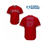 Youth Majestic Los Angeles Angels of Anaheim #27 Darin Erstad Replica Red Alternate Cool Base MLB Jersey