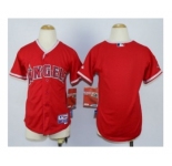 youth mlb jerseys los angeles angels blank red
