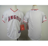 youth mlb jerseys los angeles angels blank white