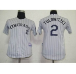 MLB Colorado Rockies #2 Tulowitzki Grey[Kids]