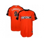 Youth Majestic Colorado Rockies #9 DJ LeMahieu Replica Orange National League 2017 MLB All-Star MLB Jersey