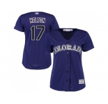 Women's Colorado Rockies #17 Todd Helton Purple Alternate Stitched MLB Jersey