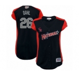 Women's Colorado Rockies #26 David Dahl Authentic Navy Blue National League 2019 Baseball All-Star Jersey