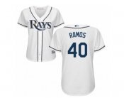Women's Majestic Tampa Bay Rays #40 Wilson Ramos Replica White Home Cool Base MLB Jersey