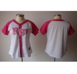 women mlb jerseys tampa bay rays blank white pink[2012]