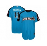Youth Majestic Texas Rangers #11 Yu Darvish Replica Blue American League 2017 MLB All-Star MLB Jersey